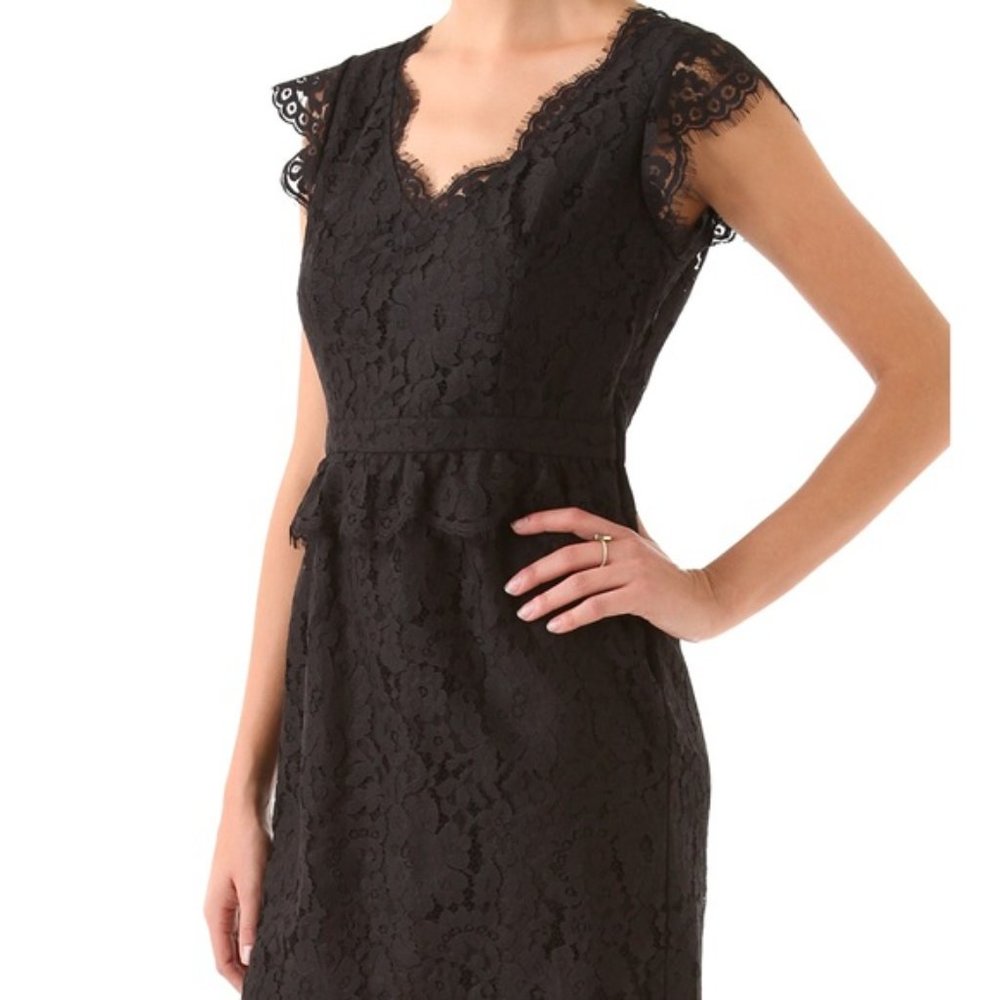 Joie Lebanon Lace Mini Dress Black Size Medium NWT LBD Cocktail Party - Picture 2 of 11
